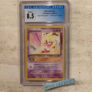 Pokemon Smoochum 1st Edition 2001 Neo Revelation 54/64 CGC 8.5 Pokemon Card